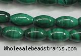 CMN418 15.5 inches 4*6mm rice natural malachite beads wholesale