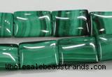 CMN444 15.5 inches 13*18mm rectangle natural malachite beads