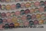 CMQ211 15.5 inches 6mm round multicolor quartz gemstone beads