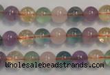 CMQ212 15.5 inches 8mm round multicolor quartz gemstone beads