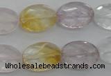 CMQ253 15.5 inches 13*18mm faceted oval multicolor quartz beads