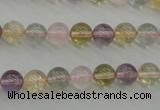 CMQ302 15.5 inches 8mm round multicolor quartz gemstone beads