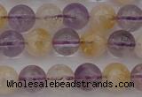 CMQ312 15.5 inches 8mm round citrine & amethyst beads wholesale