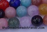 CMQ348 15.5 inches 10mm round mixed quartz gemstone beads