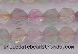 CMQ367 15.5 inches 8mm faceted nuggets mixed quartz beads