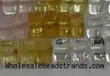 CMQ38 15.5 inches 5*8mm triangle mixed quartz beads wholesale