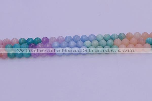 CMQ402 15.5 inches 8mm round mixed quartz beads wholesale