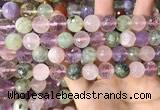 CMQ539 15.5 inches 12mm faceted round colorfull quartz beads