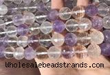 CMQ558 15.5 inches 14mm faceted round colorfull quartz beads