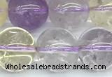 CMQ582 15 inches 12mm round mixed quartz beads