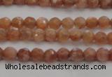 CMS1010 15.5 inches 4mm faceted round AA grade moonstone beads