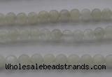 CMS1050 15.5 inches 4mm round grey moonstone beads wholesale