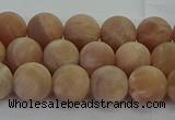 CMS1122 15.5 inches 8mm round matte moonstone gemstone beads