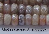 CMS1322 15.5 inches 5*8mm faceted rondelle AB-color moonstone beads