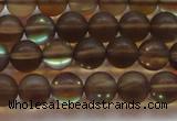 CMS1527 15.5 inches 8mm round matte synthetic moonstone beads