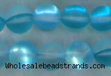 CMS1559 15.5 inches 12mm round matte synthetic moonstone beads