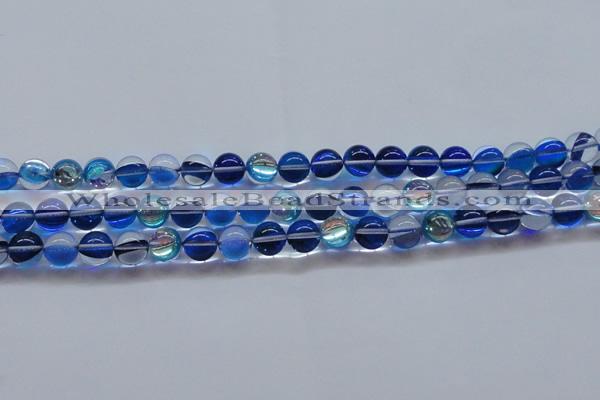 CMS1583 15.5 inches 10mm round synthetic moonstone beads wholesale