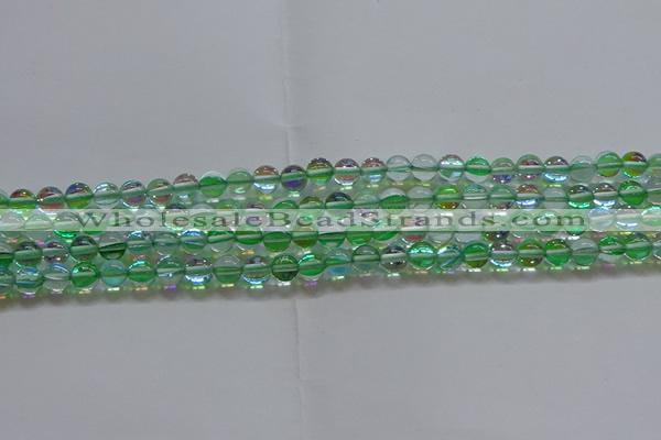 CMS1601 15.5 inches 6mm round synthetic moonstone beads wholesale