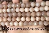 CMS1680 15.5 inches 10mm faceted round moonstone beads wholesale