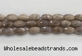 CMS1777 15.5 inches 11*18mm faceted rice AB-color moonstone beads