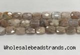 CMS1784 15.5 inches 12*16mm faceted rectangle AB-color moonstone beads