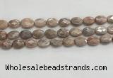 CMS1800 15.5 inches 12*16mm faceted oval AB-color moonstone beads