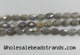 CMS1810 15.5 inches 8*12mm faceted oval AB-color moonstone beads