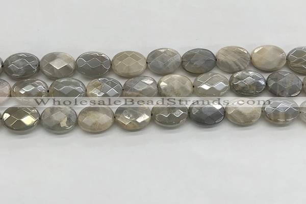 CMS1813 15.5 inches 12*16mm faceted oval AB-color moonstone beads