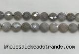 CMS1820 15.5 inches 16mm faceted coin AB-color moonstone beads