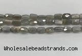 CMS1823 15.5 inches 8*12mm faceted rectangle AB-color moonstone beads