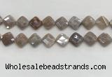 CMS1835 15.5 inches 15*15mm faceted diamond AB-color moonstone beads