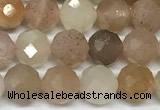 CMS2123 15 inches 6mm faceted rondelle moonstone beads