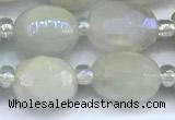 CMS2130 15 inches 8*10mm - 9*12mm faceted nuggets AB-color moonstone beads