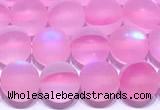 CMS2175 15 inches 6mm, 8mm, 10mm & 12mm round matte synthetic moonstone beads