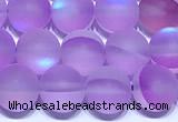 CMS2181 15 inches 6mm, 8mm, 10mm & 12mm round matte synthetic moonstone beads