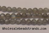 CMS302 15.5 inches 7mm round natural grey moonstone beads wholesale