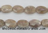 CMS34 15.5 inches 10*14mm faceted oval moonstone gemstone beads