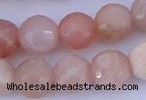 CMS353 15.5 inches 16mm faceted round natural pink moonstone beads