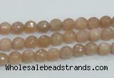 CMS58 15.5 inches 6mm faceted round moonstone gemstone beads