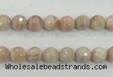 CMS83 15.5 inches 8mm faceted round moonstone gemstone beads