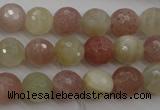 CMS880 15.5 inches 10mm faceted round moonstone gemstone beads