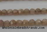 CMS940 15.5 inches 4mm faceted round A grade moonstone gemstone beads