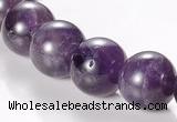 CNA05 AB grade 14mm round natural amethyst quartz bead Wholesale