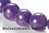 CNA06 AB grade natural amethyst 16mm round quartz bead Wholesale