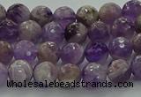 CNA1011 15.5 inches 6mm faceted round dogtooth amethyst beads