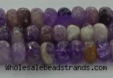 CNA1029 15.5 inches 5*8mm faceted rondelle dogtooth amethyst beads