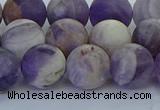 CNA1054 15.5 inches 12mm round matte dogtooth amethyst beads