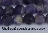 CNA1062 15.5 inches 8mm round matte dogtooth amethyst beads