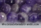 CNA1073 15.5 inches 10mm faceted round dogtooth amethyst beads