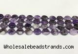 CNA1120 15.5 inches 14mm flat round dogtooth amethyst beads